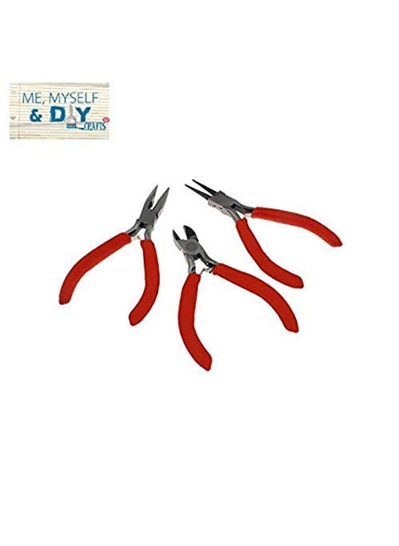 DIY Crafts Diy Crafts CTDIYHI37292 Stainless Steel Needle Nose Pliers for Jewelery Making for Works 1 Pack of 3 Multicolor  - Image 5