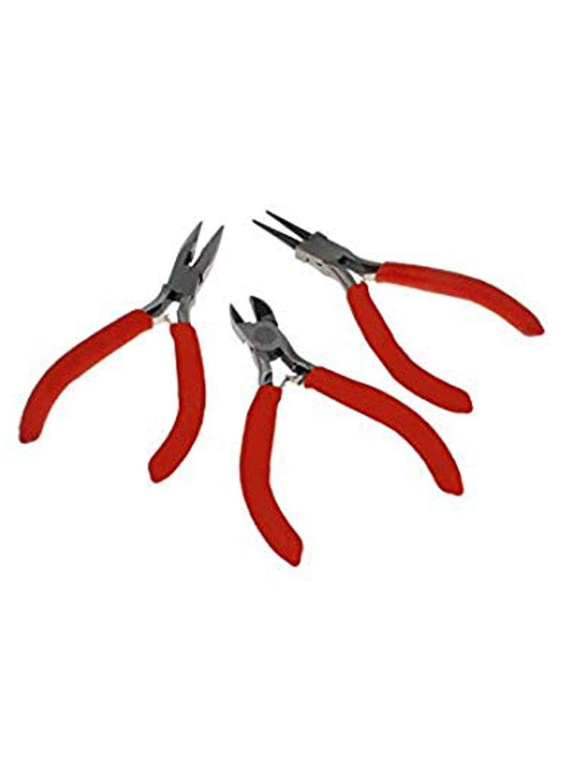DIY Crafts Diy Crafts CTDIYHI37292 Stainless Steel Needle Nose Pliers for Jewelery Making for Works 1 Pack of 3 Multicolor  - Image 1
