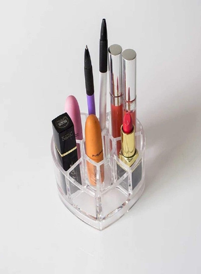Naivete Heart Shape Cosmetic Storage Box Acrylic box(Transparent Color 1Pc) - Image 3