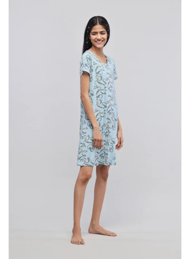 NeceSera Rope Printed Short Dress
