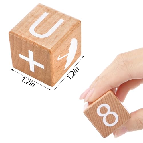 Peohud 26 PCS Wooden Alphabet Blocks Cute ABC Building Blocks for Kids Number Stacking Blocks Preschool Educational Learning Toys with Shapes Objects on Every Side for Boys Girls - Image 5