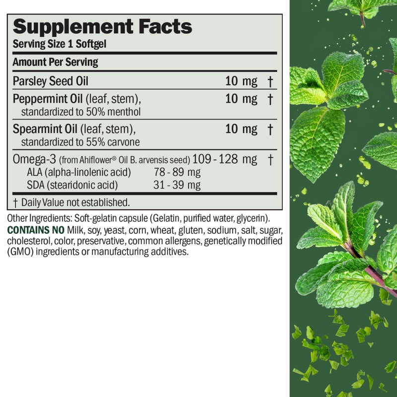ANDREW LESSMAN Breath Plus 60 Softgels - Natural Breath Freshener, Helps Eliminate Odors from Food, Smoking, Morning Breath from The Inside Out. Peppermint, Spearmint. Easy to Swallow Softgels - Image 2