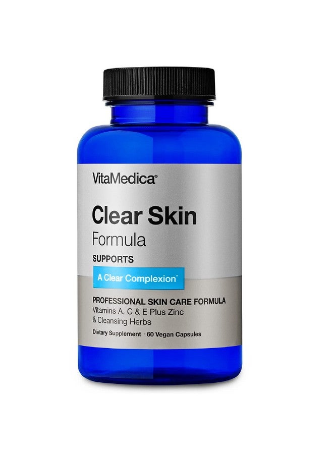VitaMedica Clear Skin Vitamin Formula; Acne Treatment; Skin Care; Cleanse & Detoxify; Vitamin C A & E Plus Zinc; Bromelain; Chromium; Selenium; Collagen Support; For Women & Men; 60 Ct - Image 2