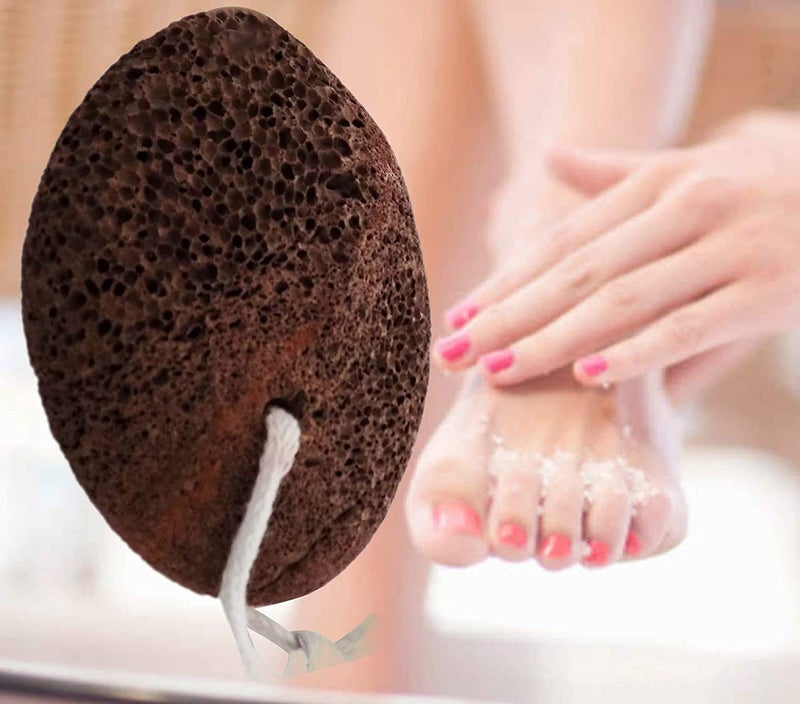 Kabello Dead Skin Foot Scrubber Pumice Stone For Feet (Brown) - Image 5