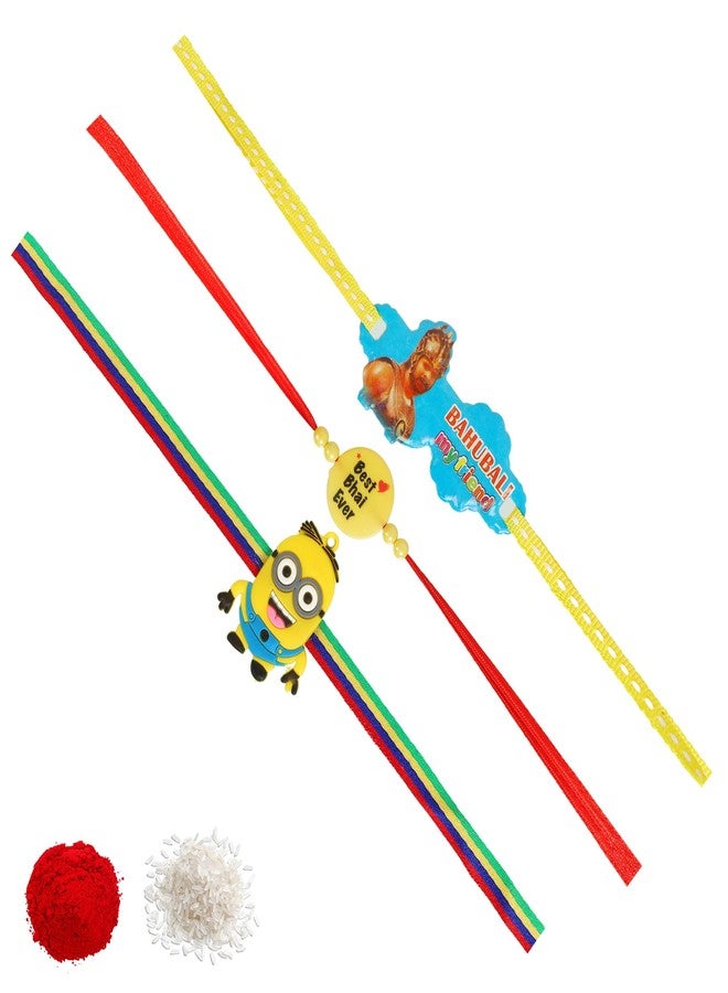 Vientiq Combo of 3 Blasting Bhabhubali Minions Combos Kids Rakhi - Image 1