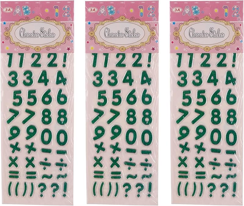 ا  بلاستيك ينجليسه نومبيرس ستيككير سيت وف  بييكيس فور كيدس  جريين اجريين