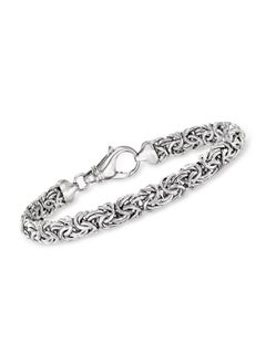 ROSS-SIMONS Sterling Silver Small Byzantine Bracelet  - Image 1