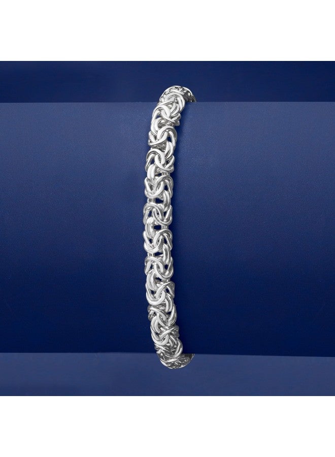 ROSS-SIMONS Sterling Silver Small Byzantine Bracelet - Image 4