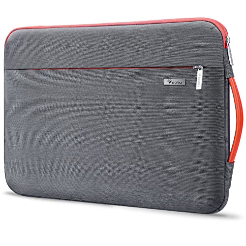 Voova Laptop Sleeve Case 14 15 Inch with Handle, 360° Protective Waterproof Slim Computer Bag Cover Compatible with MacBook Air 15 M2/M3/M4 2024-2025, MacBook Pro 14, Hp Chromebook 14, Grey - Image 1