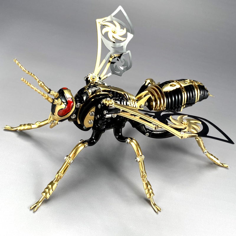 OreilleStar 3D Metal Wasp Puzzles for Adults, Model Kits Mechanical Building Blocks, Difficult DIY for Assembly Gifts for Men Gold - Image 1