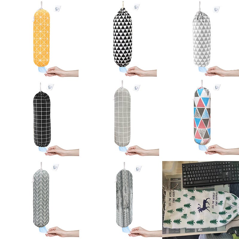 Kitchen Garbage Bag Storage Bag Washable Large Grocery Bag Wall Hanging Easy Extraction Plastic Bag Storage Hanging Bag - Image 2