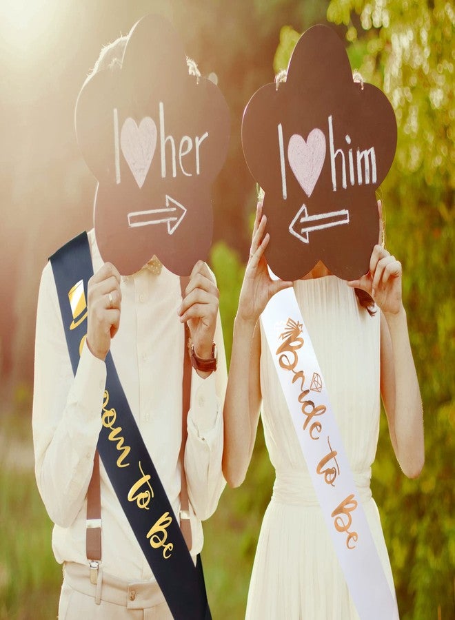 Docooniver 2 Pack Bride and Groom to be Sash Set,Bachelorette Party,Bridal Shower Decorations and Accessories,Gifts for Bride,Wedding Engagement Party Photobooth Props. - Image 2
