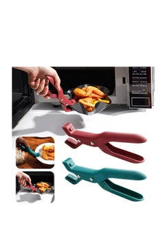 BLUE CORAL Anti-scald Clip Silicone Kitchen Anti Scald Plate Bowl Dish Pot Holder Anti-hot Clip Lifter Kitchen Accessories Gadget Tongs Gripper Silicone (2-Pack Red/Green)  - Image 5