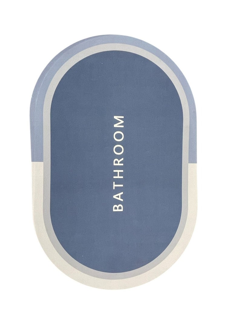 Generic Super Absorbent Floor Mat, Quick Dry Non-Slip Bath Mat, Oval Shape for Bathroom & More multicolor  - Image 2