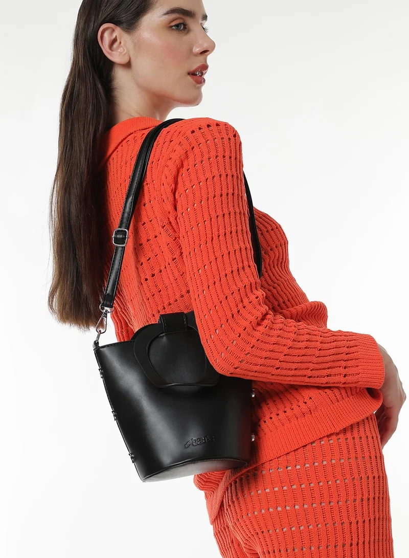 صوص هاوت حقيبة فلورا بوت دلو - أسود أونيكس