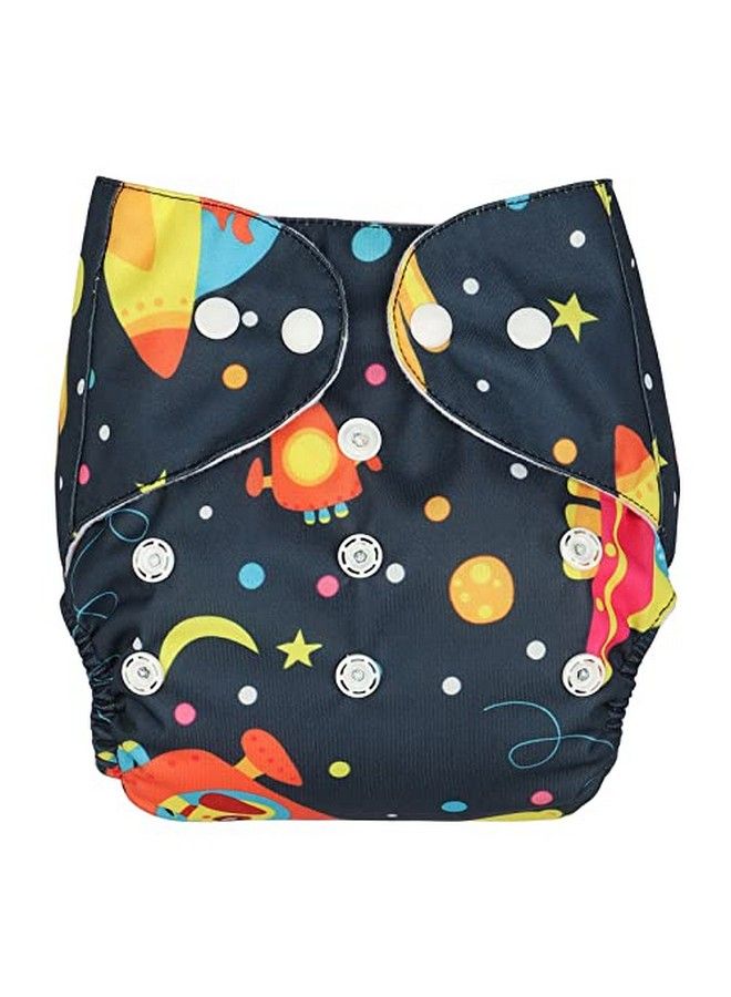 Chinmay Kids Combo Of Printed Cloth Diaper Reusable Washable Adjustable Snap Buttons Cloth Diaper For Babies (036 Months) With Wetfree Insert Pads (Pack Of 3) (Baby Pink Dark Blue Yellow) - Image 4