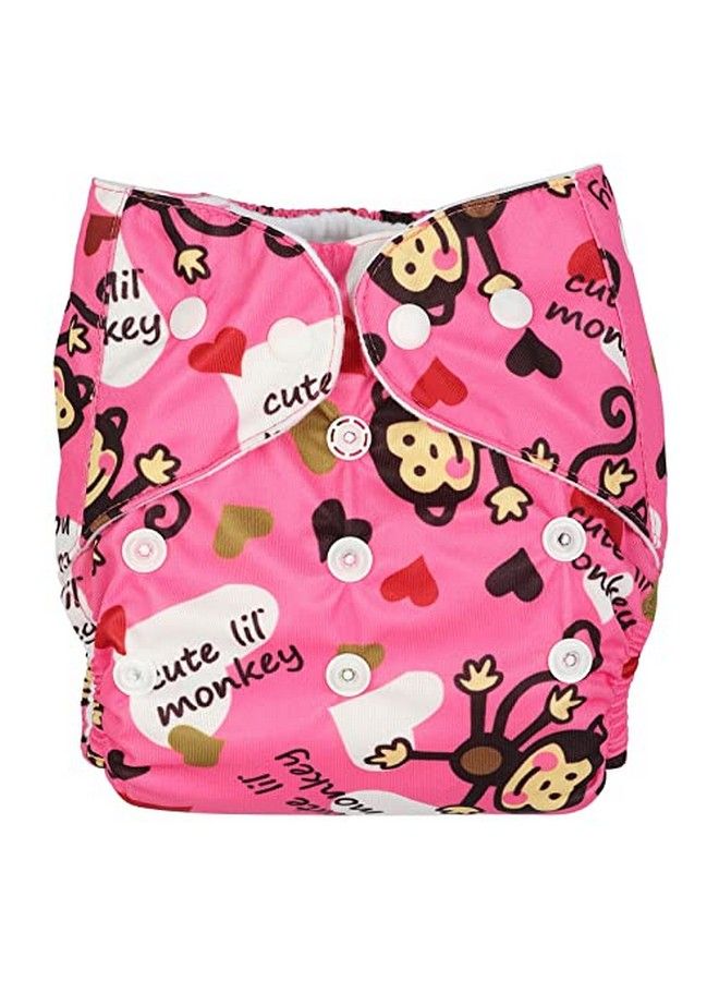 Chinmay Kids Combo Of Printed Cloth Diaper Reusable Washable Adjustable Snap Buttons Cloth Diaper For Babies (036 Months) With Wetfree Insert Pads (Pack Of 3) (Baby Pink Dark Blue Yellow) - Image 3