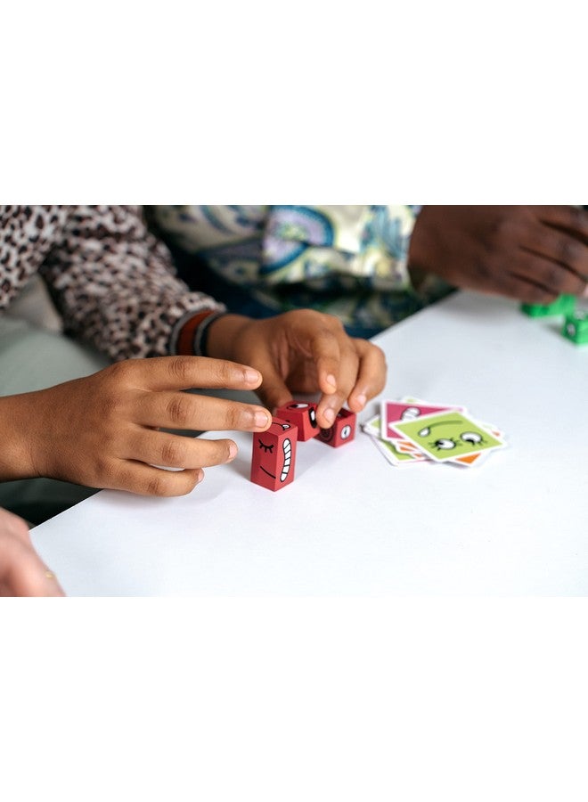 blue orange Tabletop Card Game, The Original Wooden Face Changing Pattern Matching Game, Educational Board Games for Kids, Teens, Adults, Family Game Nights, Ages 6 and up, Cubeez by Blue Orange Games - Image 4