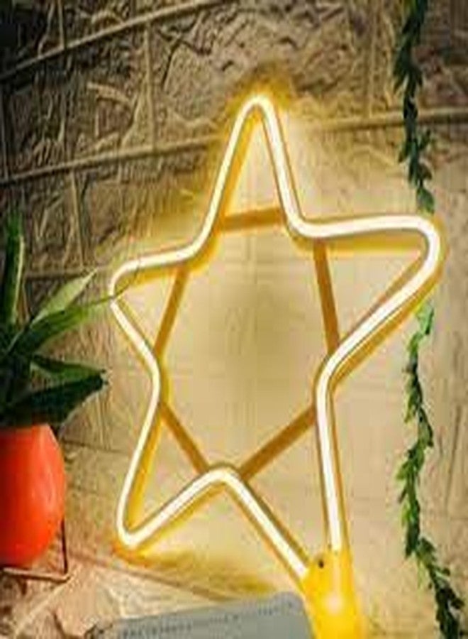SEER Neon Star Sign, Warm White Star, m Size, Plastic Material, Perfect for Home Decor, Birthday, Party, Special Occasions - Image 2
