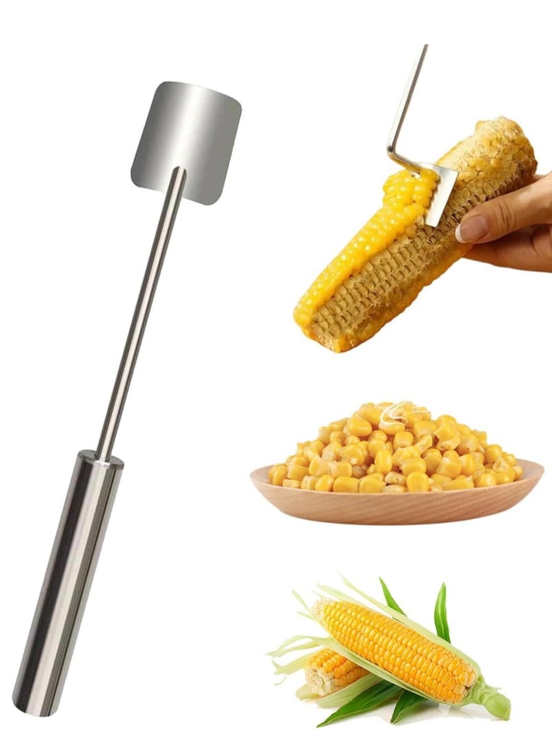 عام مخطط خبز الذرة ， 2025 مقبض جديد طويل من الفولاذ المقاوم للصدأ تجريد من الذرة أيضًا ， الذرة على مزيل الكوب ، سريع وآمن ، مناسب للمطابخ المنزلية ، طهاة المطاعم ، عشاق الطعام في الهواء الطلق - Image 2