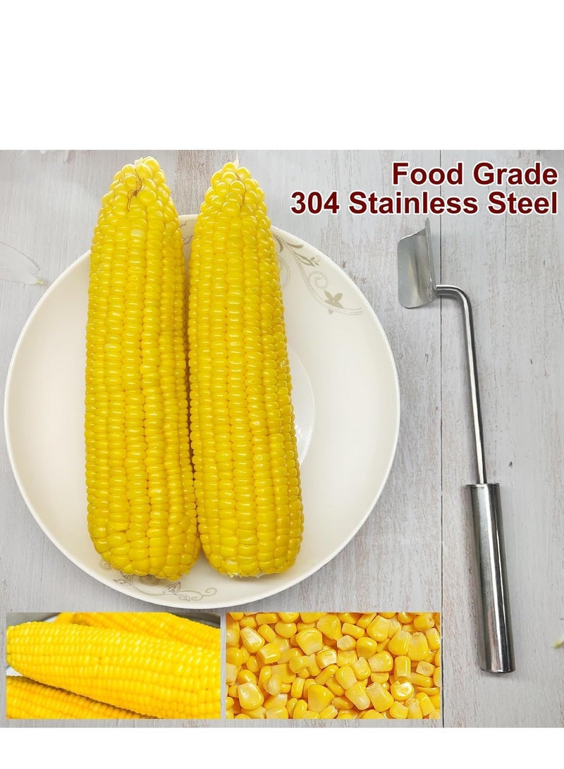 عام مخطط خبز الذرة ， 2025 مقبض جديد طويل من الفولاذ المقاوم للصدأ تجريد من الذرة أيضًا ， الذرة على مزيل الكوب ، سريع وآمن ، مناسب للمطابخ المنزلية ، طهاة المطاعم ، عشاق الطعام في الهواء الطلق - Image 4