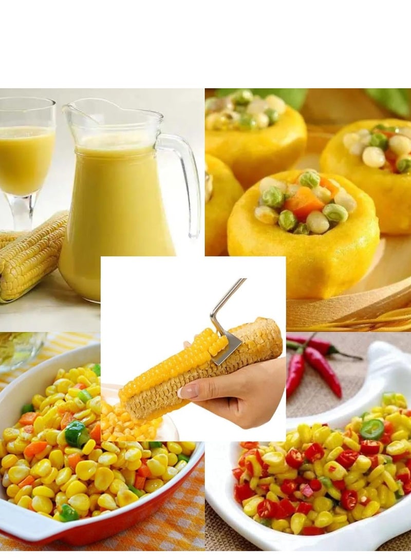 عام مخطط خبز الذرة ， 2025 مقبض جديد طويل من الفولاذ المقاوم للصدأ تجريد من الذرة أيضًا ， الذرة على مزيل الكوب ، سريع وآمن ، مناسب للمطابخ المنزلية ، طهاة المطاعم ، عشاق الطعام في الهواء الطلق - Image 5