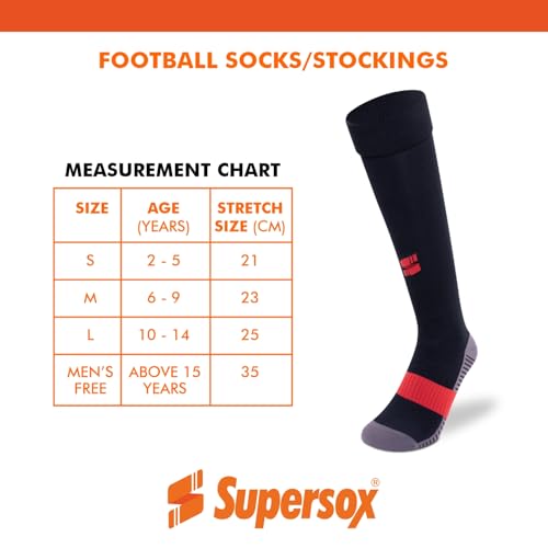 Supersox Cotton Unisex Kid's Football Socks - Knee Length Socks With Cushioned Sole,Odour Free&Superior Grip Uniform Stockings For Football/Soccer,Pack Of 2 (White&Navy,Medium (6 Years To 9 Years)) - Image 3