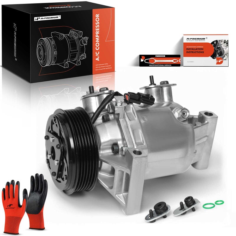 A-Premium Air Conditioner AC Compressor with Clutch for Nissan Kicks 2018-2023, 1.6L