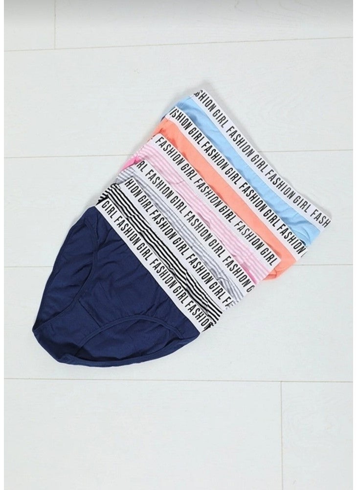 Tutku 6-Pack Multi-Colored Fashion Girl Women's Slip Panties  - Image 3