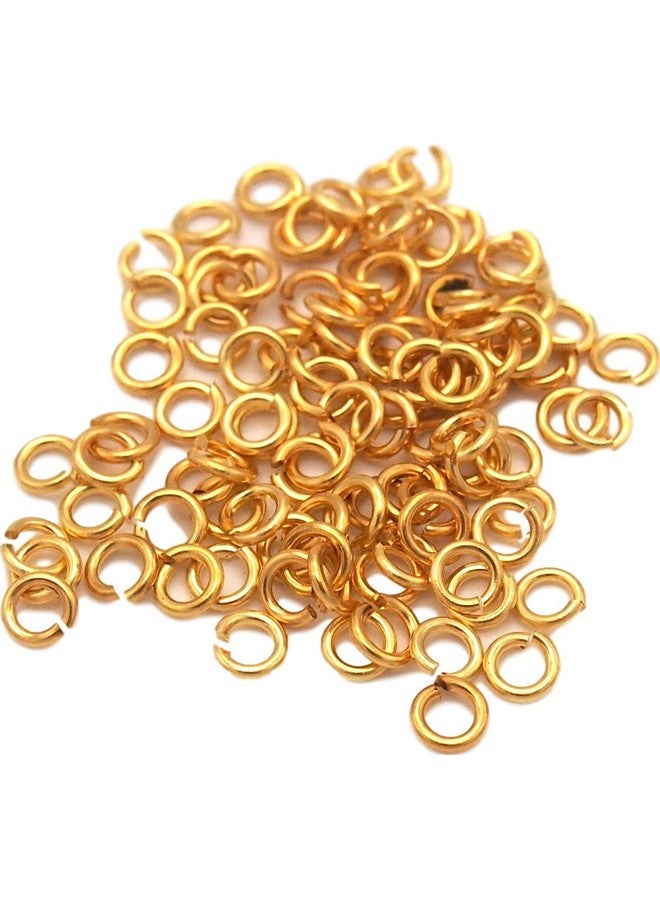 FindingKing 4Mm 20 Gauge Open Jump Rings 22K Gold Plated (100) - Image 1