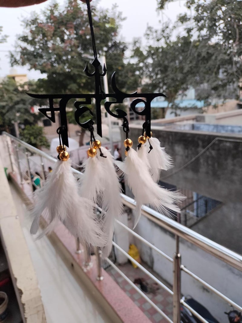 Jiyu Creation Swinging Duck Car Hanging Ornament | Rear View Mirror Charm | Car Interior Decoration | Cute Dangling Pendant | Stylish Mirror Hanging Accessory (mahadev Text) - Image 4