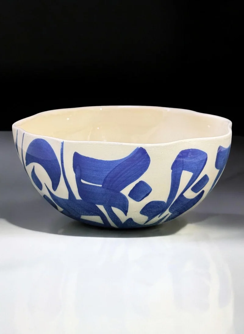 تادارت CALLIGRAPHY SOUP BOWL - New shape BLUE EXTERIOR