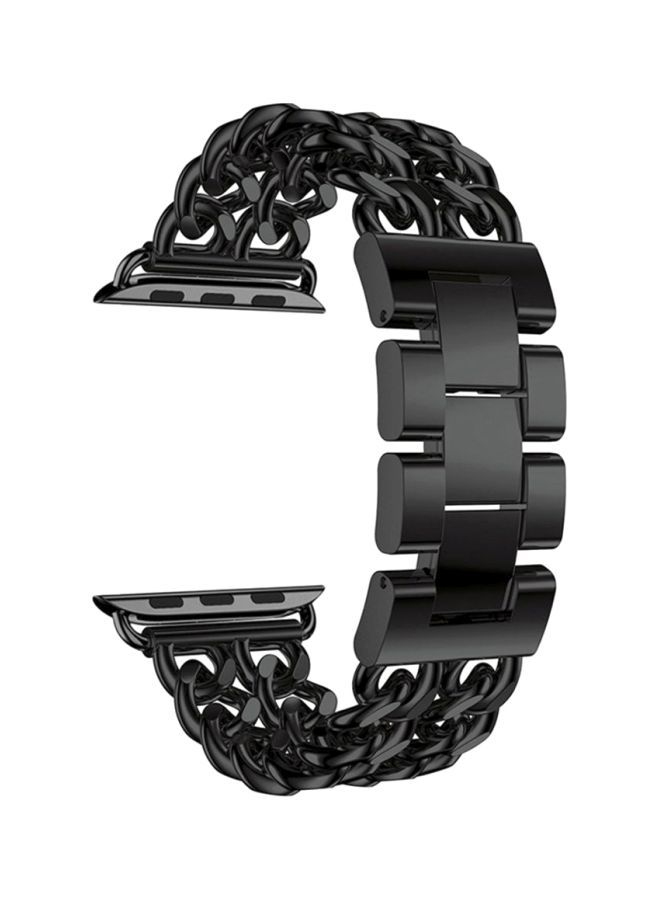 NIBEMINENT Metal Replacement Watch Band For Apple Series 4 44mm Black - Image 1