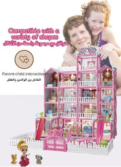 XiuWoo Doll House Toys,Big Size 5 Floors 19 Rooms Castle House With Decorating Dollhouse Accessories And Furniture,DIY Building Playset,Gift For Girl  - Image 3