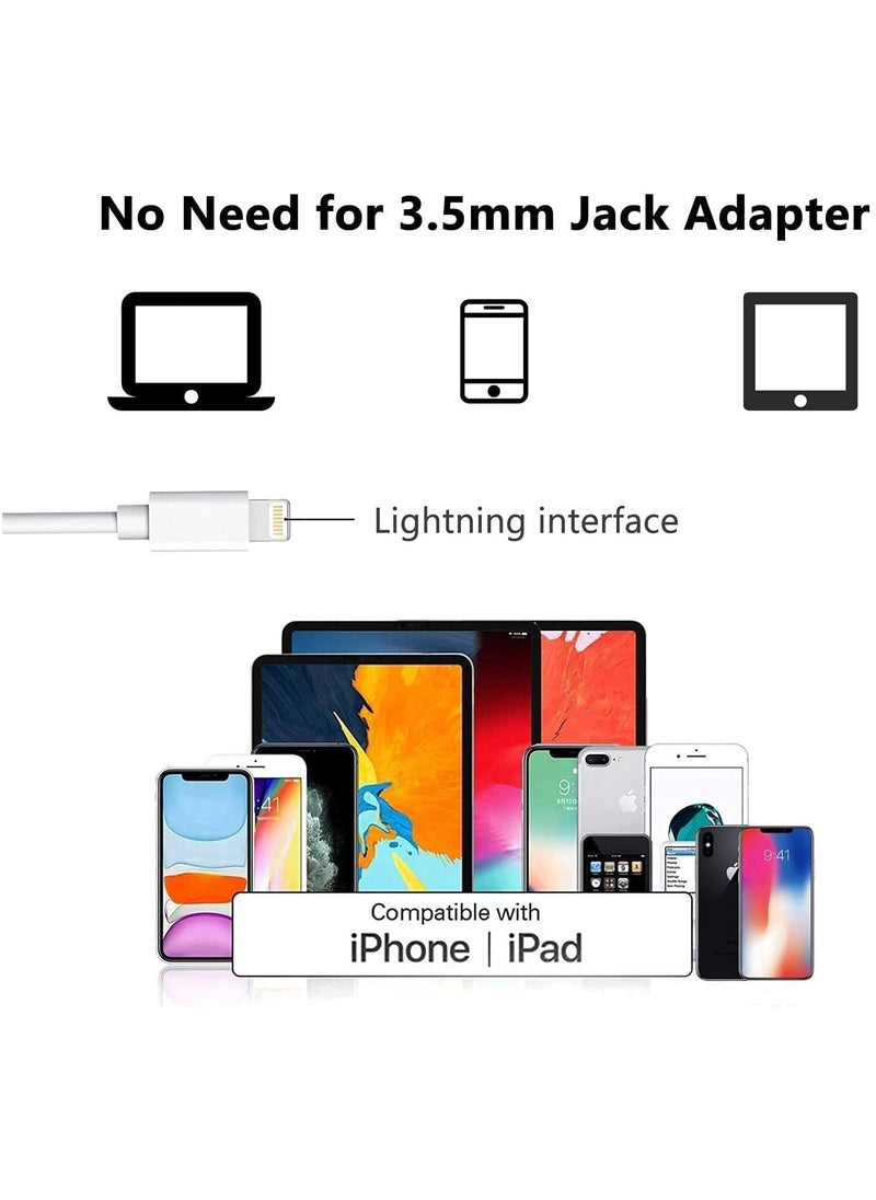 Earbuds [MFi Certified] with Lightning Connector Wired Earphones (Built-in Microphone & Volume Control) Noise Canceling Isolating Headphones for iPhone 14/13/12/11/SE/X/XR/XS/8/7