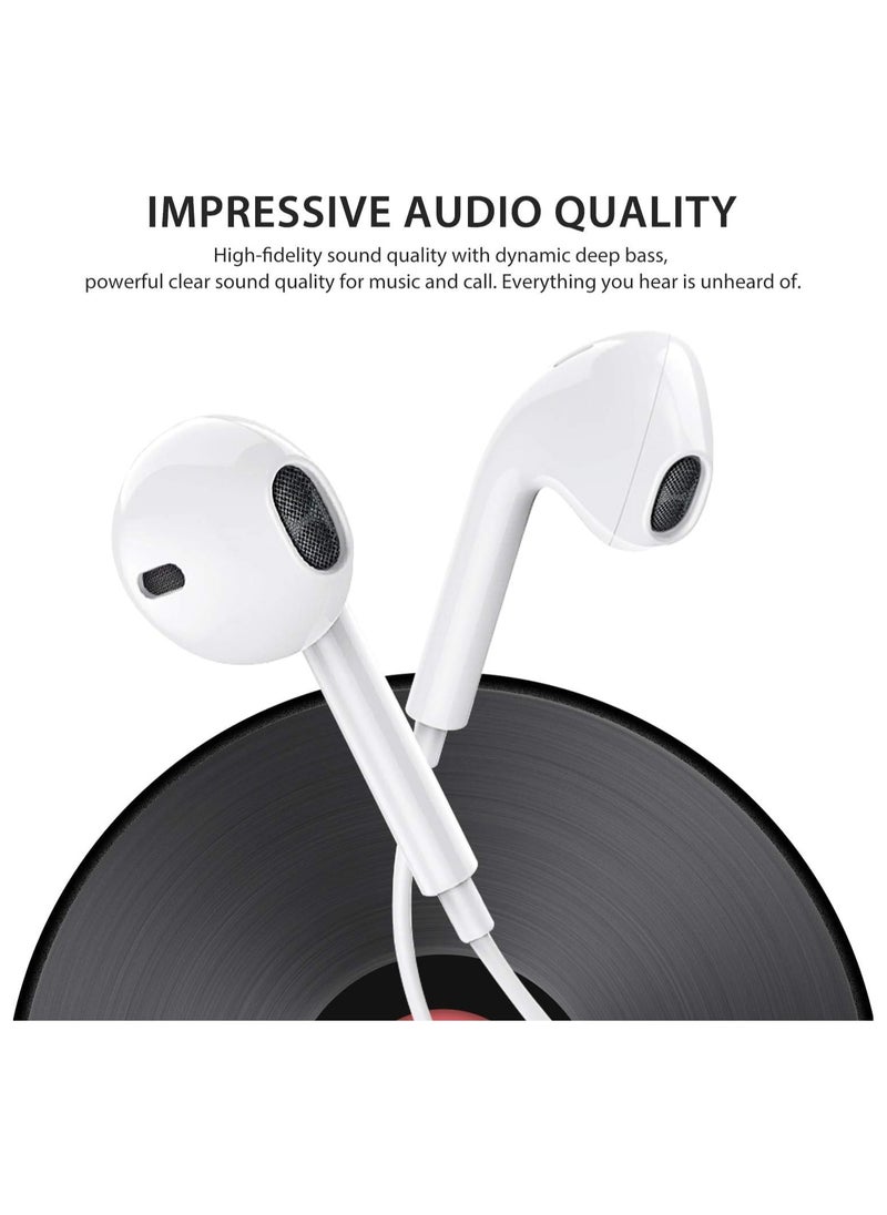 Earbuds [MFi Certified] with Lightning Connector Wired Earphones (Built-in Microphone & Volume Control) Noise Canceling Isolating Headphones for iPhone 14/13/12/11/SE/X/XR/XS/8/7