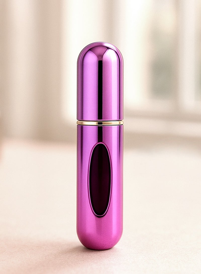 Refillable Perfume Atomizer Purple – 5ml Mini Spray Bottle | TSA Approved & Leak-Proof Travel Accessory - Image 1