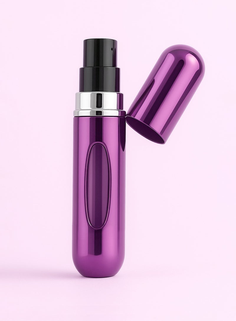 Refillable Perfume Atomizer Purple – 5ml Mini Spray Bottle | TSA Approved & Leak-Proof Travel Accessory - Image 2