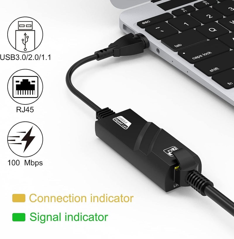 DuHeSin USB C to Ethernet, RJ45 to USB C Thunderbolt 3/Type-C Gigabit Ethernet LAN Network Adapter, Wired Network Convert Adapter Plug & Play, Compatible for MacBook, Laptop, More Devices AE-214TC - Image 2