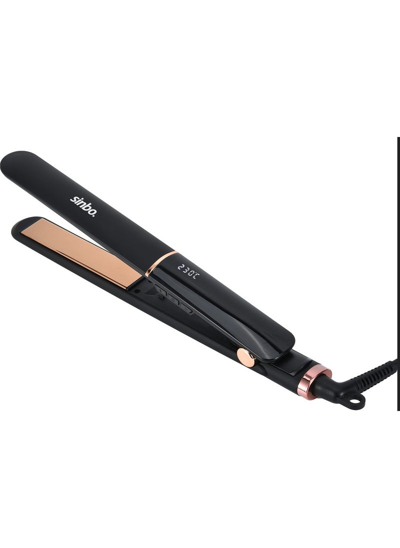 Sinbo SHD-1710 Heat Adjustable Digital Hair Straightener Curler Black  - Image 1