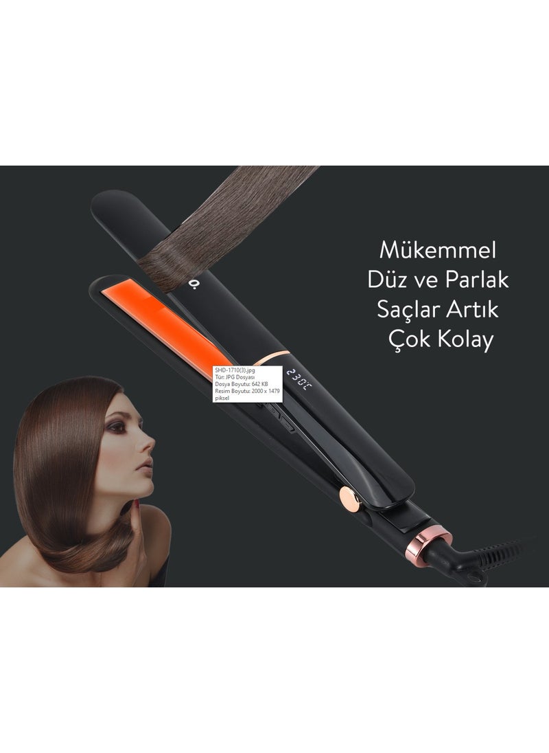 Sinbo SHD-1710 Heat Adjustable Digital Hair Straightener Curler Black  - Image 3