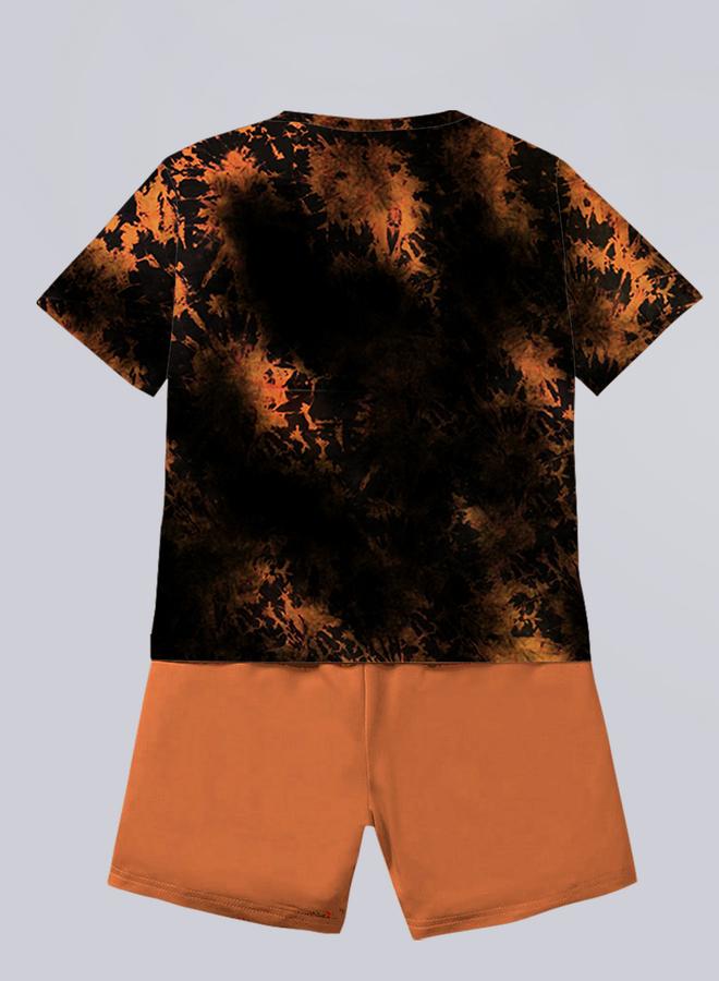 Take Two Boy Graphic Print T-Shirt with Shorts Set - Image 2