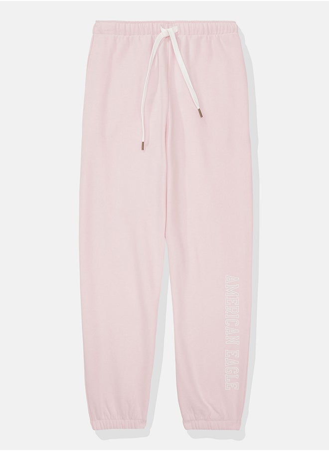 American Eagle Fleece Graphic Baggy Jogger  - Image 4