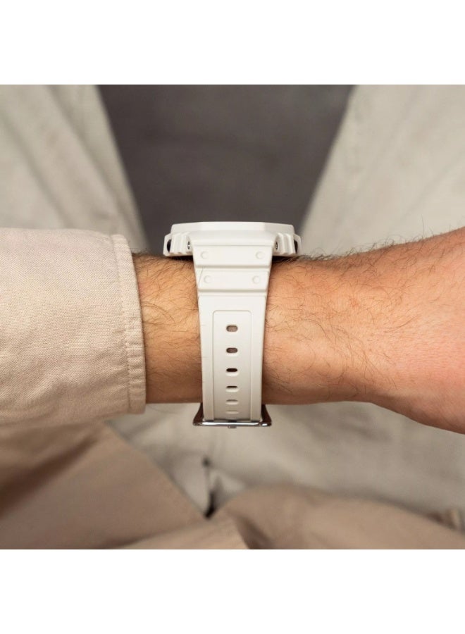 كاسيو جي-شوك GA-2100AS-5A، ساعة تناظري رقمي بهيكل Carbon Core Guard، إطار ثماني الأضلاع، مقاومة للصدمات، مقاومة للماء 200 متر، إضاءة LED مزدوجة، التوقيت العالمي - Image 4