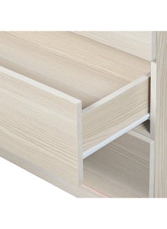 DANUBE HOME Ariana 4 Drawers Kids Dresser With Mirror Durable Vanity Table Young Dresser With Storage Modern Design Bedroom Furniture L80Xw40Xh174Cm-Light Oak  - Image 3