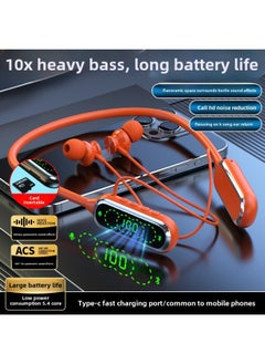 Generic Bluetooth Headset For Apple Huawei Xiaomi Sports Noise Reduction Private Model Neck Hanging Super Long Standby-Color:088 In-ear Skin Color + Gift Box Packaging  - Image 3