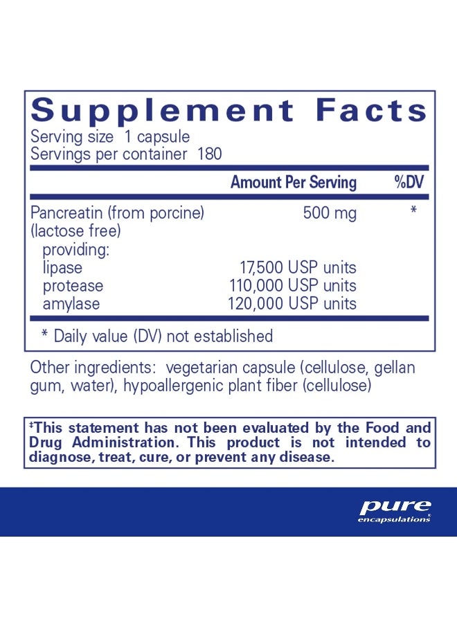 Pure Encapsulations - Pure Encapsulations Pancreatic Enzyme Formula - Image 1