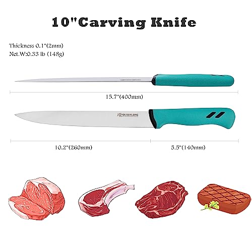 YOUSUNLONG Sashimi Knives - 10 Inch - Premium High-carbon Molybdenum Steel Blade - Slaughter Meat Processing Carving Knife - Ergonomic & Non-slip Handle - Image 3