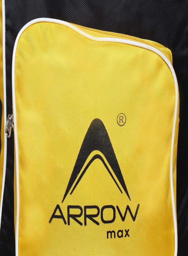 ArrowMax Elite Glider Polyester Cricket Kit Bag, Yellow - Spacious and Durable Sports Bag for Cricket Gear - Image 4