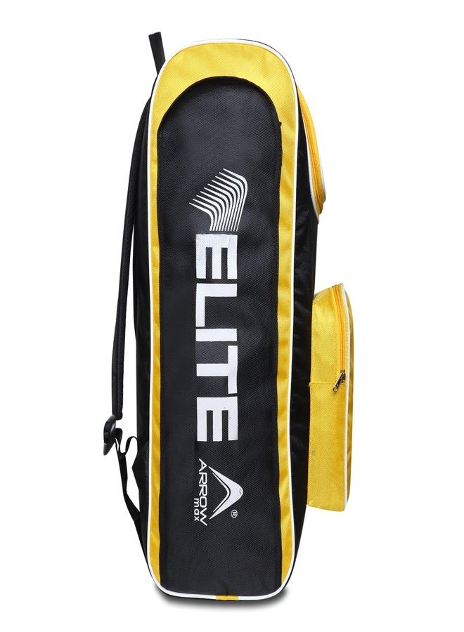 ArrowMax Elite Glider Polyester Cricket Kit Bag, Yellow - Spacious and Durable Sports Bag for Cricket Gear - Image 2